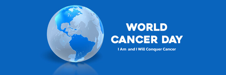 world cancer day February 4th awareness ribbons on world map. healthcare and medical concept banner.