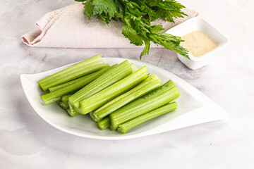 Vegan cuisine - dietary celery cticks