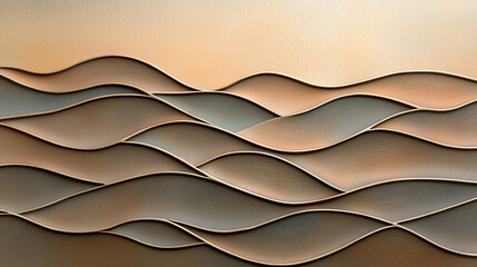 Obraz premium Abstract Hills: 3D Rendered Landscape with Flowing Forms