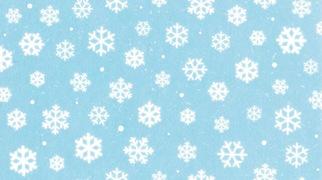 Falling snowflakes pattern on paper background