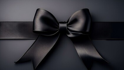 black bow on a black background