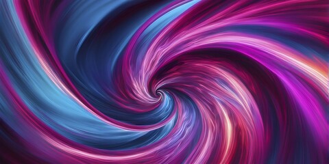 Fototapeta premium Abstract digital art capturing the essence of a swirling tunnel in vibrant colors in dynamic motion, AI generated