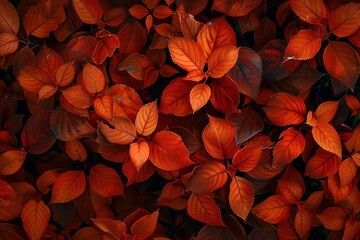 Fototapeta premium Background group autumn orange leaves.