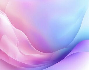 Obraz premium Abstract image with smooth, pastel-colored waves in shades of pink, purple, and blue, AI generated