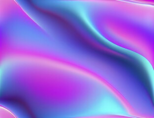 Fototapeta premium Fluid shapes in a neon gradient with soft lighting, blending pink, purple, and blue hues, AI generated