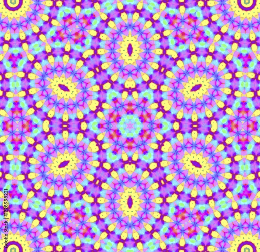 Poster background with abstract radial color pattern