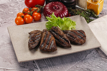 Grilled diet beef liver steak