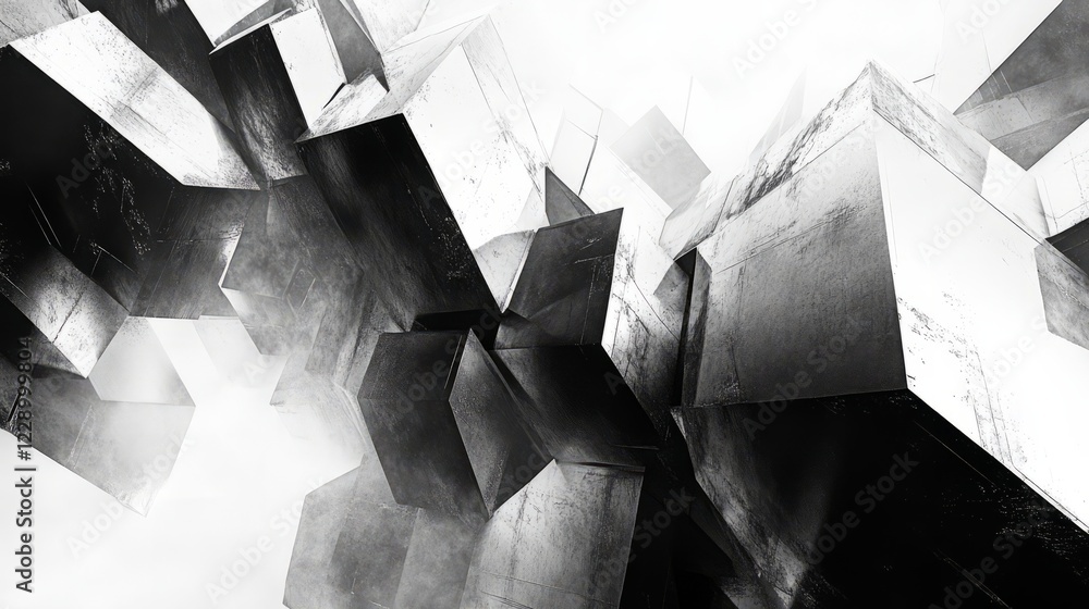 Poster radiant hexagons overlapping in a sleek and clean abstract pattern --ar 16:9 --stylize 250 --v 6.1 j