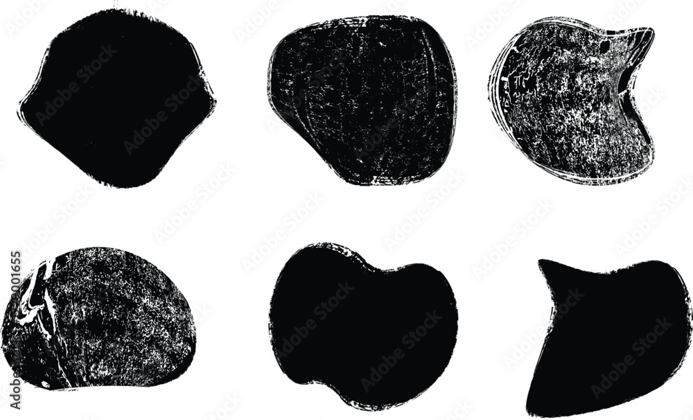 Poster sprayed black shapes composition .graffiti art design . noise textured shapes . spray effect .grunge