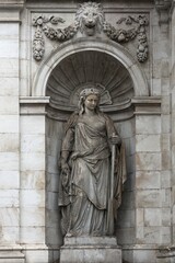 Obraz premium Marble statue, symbolic of Sava River, Albertina Museum, Vienna, Austria, Europe