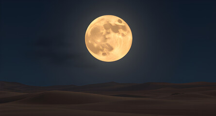 moon over the desert