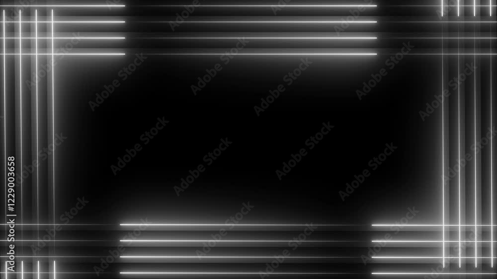 Poster neon line abstract background. neon glowing line. abstract lights animated on a abstraction neon lin