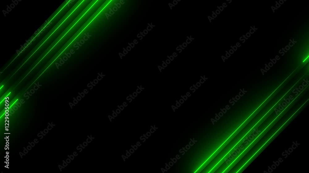 Poster abstract glowing neon lights blinking lines moving animation.