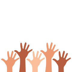 Hands Raised Stop Racism