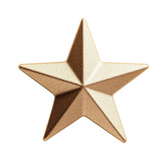 Obraz premium 3D golden star emblem on a Transparent Background