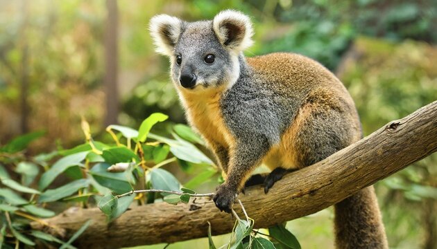 AI generated, animal, animals, mammal, mammals, biotope, habitat, one, individual, foraging, wildlife, derby's woolly opossum (Caluromys derbianus), AI generated