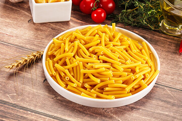 Italian pasta Maccherony for cooking