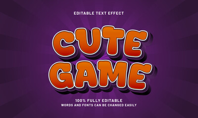 cute game editable text effects with a play and happy theme