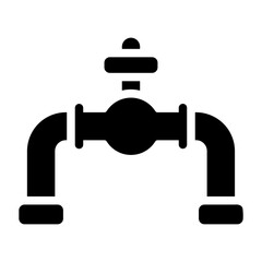 gas pipe Solid icon