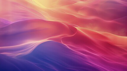 Obraz premium Smooth gradient from pink to orange and purple creating an atmospheric abstract image, AI generated