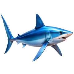 Fototapeta premium blue shark isolated on transparent background