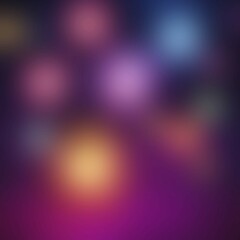 Colorful blurred lights with circles in purple, blue, and yellow hues, creating an abstract aesthetic, Blurr Background, AI generated