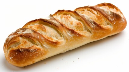 Rustic Fresh Baguette. Traditional French bread. Fresh baked, golden brown crust. Bakery. 