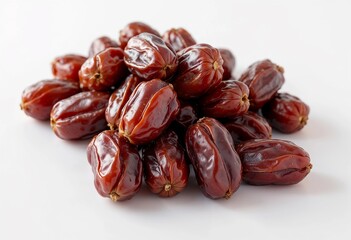 Obraz premium Sweet and Succulent Dates Piled High, Showcasing Their Rich Texture and Color. Generative AI