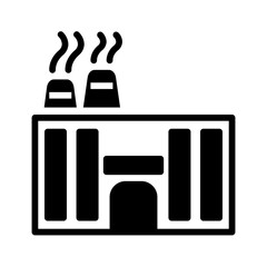 Vector black icon for Factory