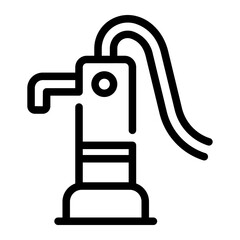 hand pump Line Icon