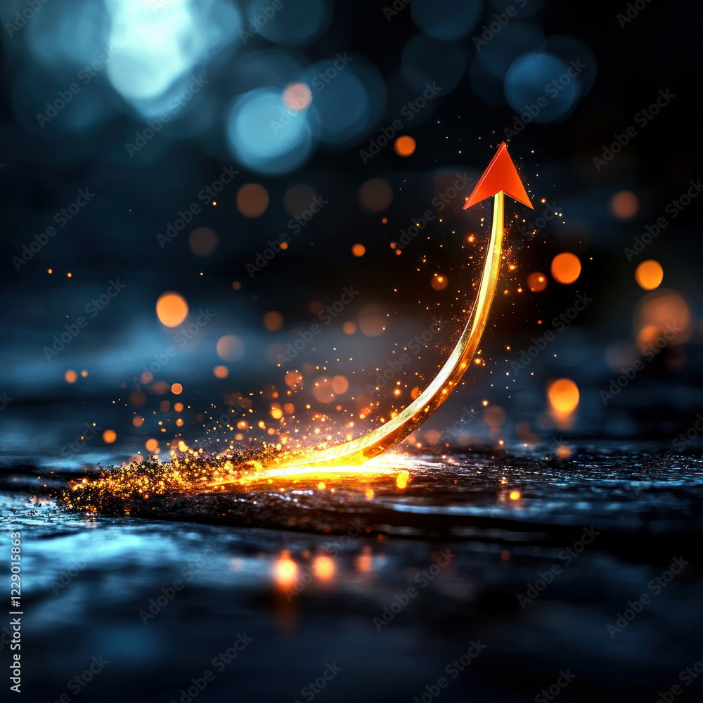 Aufkleber dynamic growth unleashing potential through innovation blurry backgrounds