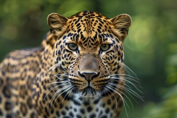 Obraz premium Portrait of wild Leopard cat. KI generiert, generiert, AI generated