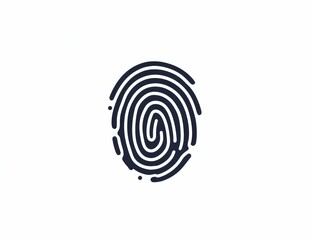 Fingerprint icon, security, identity, authentication symbol.