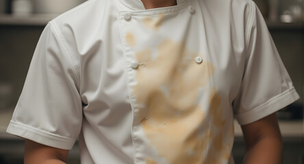 Chef's Jacket with Sauce Stain