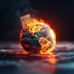 Global Warming A Critical Issue for Our Planet's Future A global warming showing blurry backgrounds
