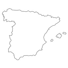 Outline, map of Spain