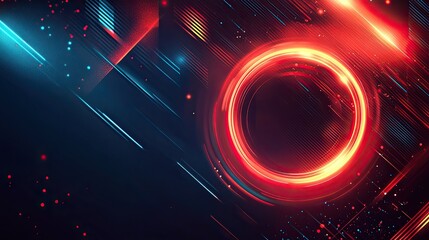 A neon circle frame designs 