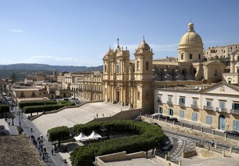 Obraz premium Noto Cathedral, Noto, Sicily, Italy, Europe
