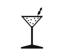 Cocktail icon illustrated in vector on white background