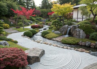 Obraz premium Japanese Zen Garden - Colorful Oasis