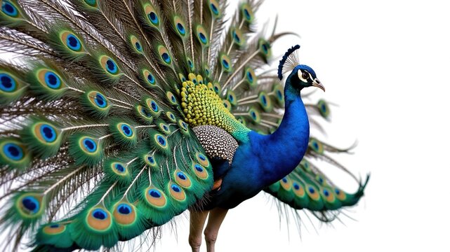 Majestic Peacock Feathers - AI Photo