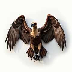 Obraz premium Mounted Vulture, Open Wings, Art Deco Style