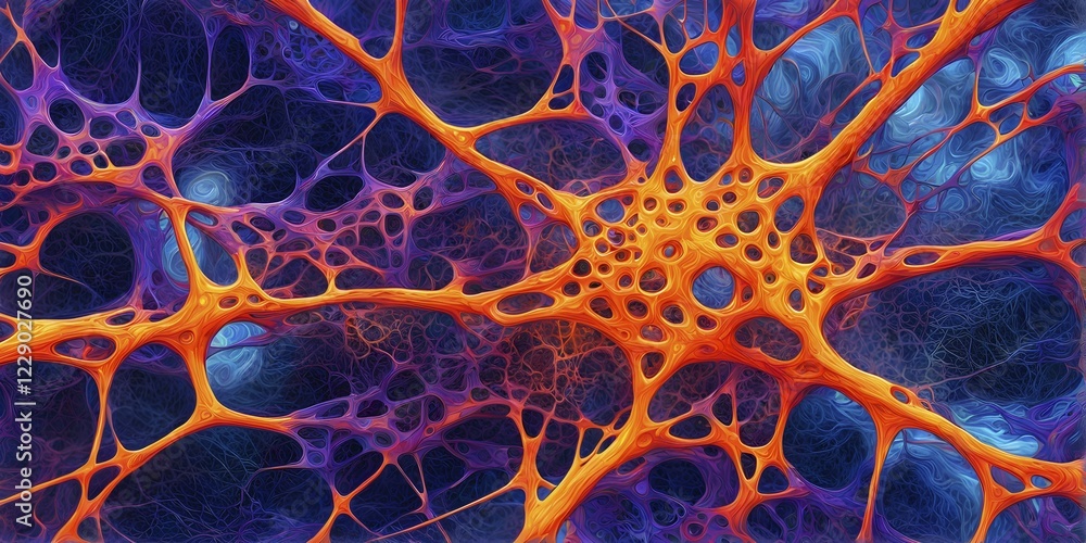Aufkleber abstract representation of neural networks modeled after the human brain with intricate web-like pat