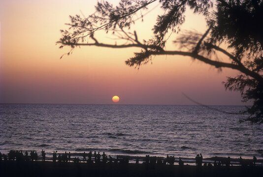 Sunset glory on colva beach, goa, India, Asia