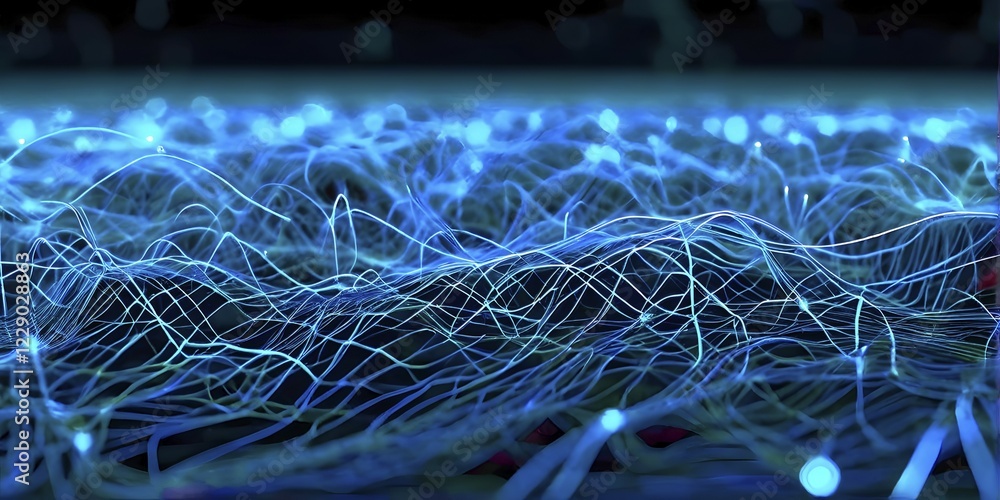 Aufkleber 3d render of a cluster of interconnected geometric cubes forming a complex network, ai generated