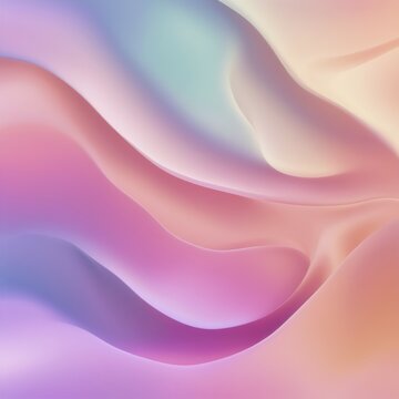 Abstract image with vibrant pastel gradients, combining shades of pink, blue, and lavender in a flowing style, AI generated