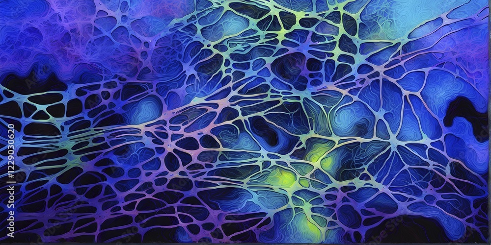 Aufkleber abstract representation of neural networks modeled after the human brain with intricate web-like pat