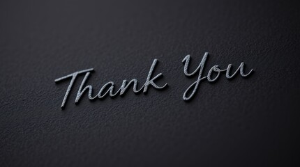 Elegant Thank You Note on Textured Background