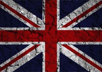 Fototapeta premium Great britain flag with texture on background