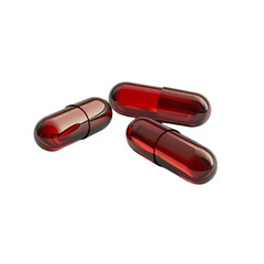 red pills on white background
